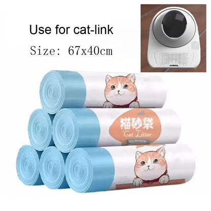 Use for Neakasa/Catlink Smart Cat Litter Box Garbage Bag Drawstring Thickened Cat Collection Storage Poop Bags Pet Supplies