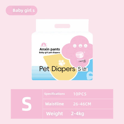 Wearable Pet Diapers Waterproof Anti-Side Leakage Menstrual Shorts Thin Breathable Comfortable Disposable Pet Male Dog Diapers