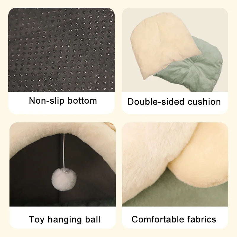 Washable Pet Lounger Cushions, Cat Mat Beds, Warm and Soft Baskets, Cozy Warm Cat Kennels, House Tents, Small Pet Dogs, Winter