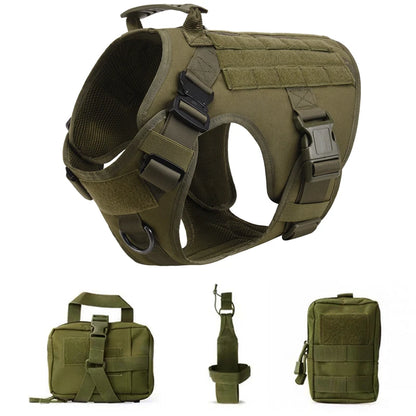 Tactical Military Vest Pet German Shepherd Golden Retriever Tactical Training Dog Harness and Leash Set for All Breeds Dogs
