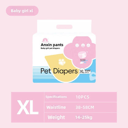 Wearable Pet Diapers Waterproof Anti-Side Leakage Menstrual Shorts Thin Breathable Comfortable Disposable Pet Male Dog Diapers