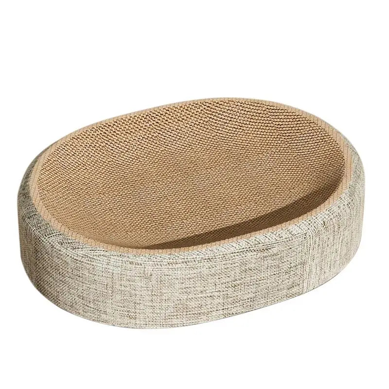 Oval Shape Scratch Pad for Cats Sisal Scratching Cat Bed Multifunctional Pet Sleeping Mat Cat Scratch Bed for Cats to Rest