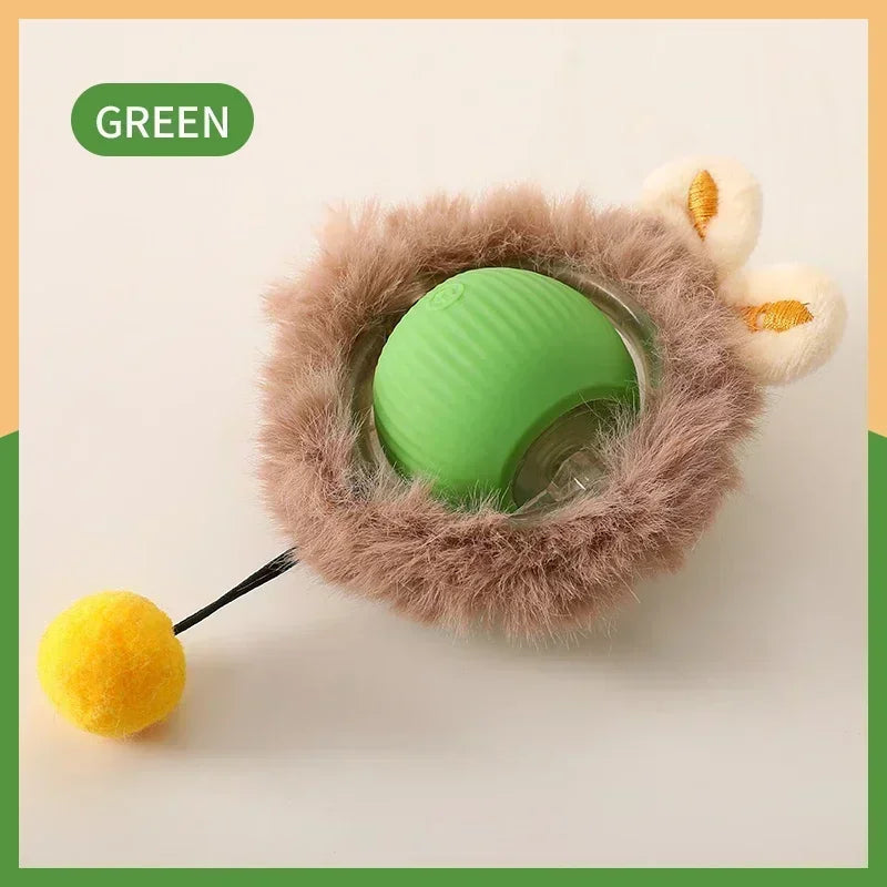 Interactive Cat and Dog Toys Ball Auto Electric Rolling Ball Toys for Cats/Kitty Pets Smart Automatic Teaser USB Rechargeable