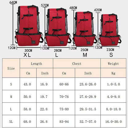 Strong Nylon Dog Carrier Backpack for Small Medium Dogs High Quality Breathable Cycling Backpack for Outdoor Travel Pet Supplies