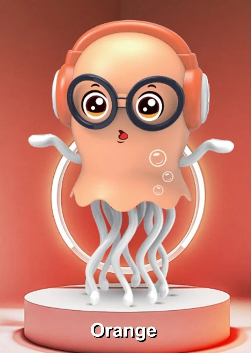 Electric Dancing Squid Toy Crawling Dancing Automatic Obstacle Avoidance Octopus Sensor Toy with LED Lights & Music