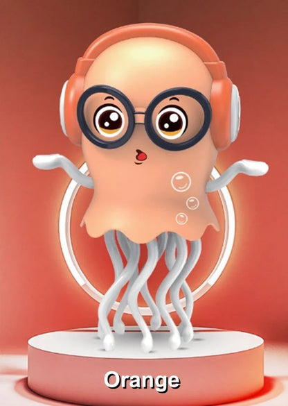 Electric Dancing Squid Toy Crawling Dancing Automatic Obstacle Avoidance Octopus Sensor Toy with LED Lights & Music