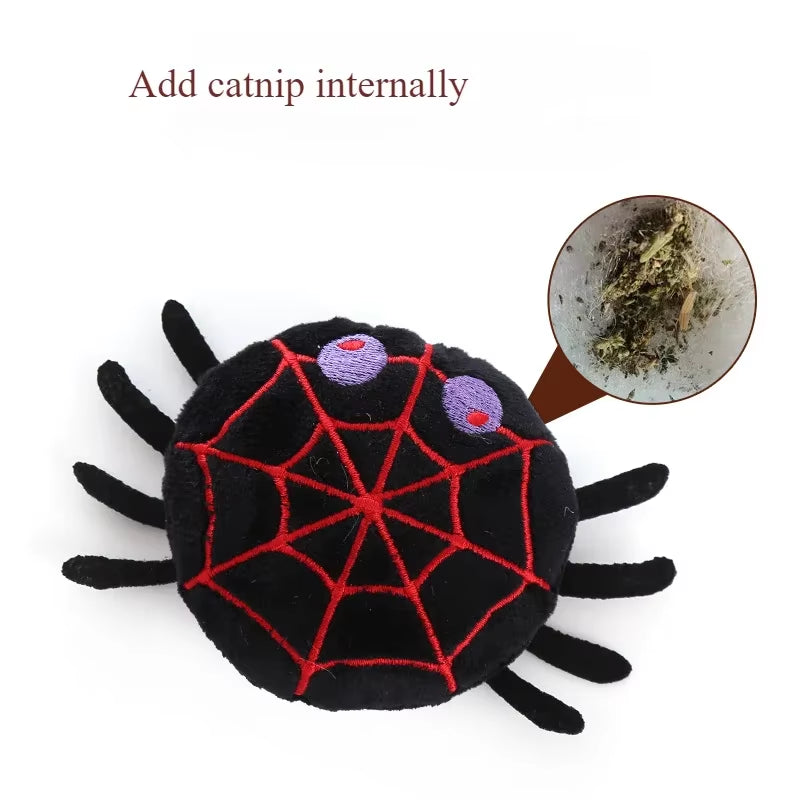 Pet Halloween Bat Spider Shaped Cat Catnip Toys Catnip Teasing Teeth Grinding Durable Cat Toys Interactive Cats Pet Products