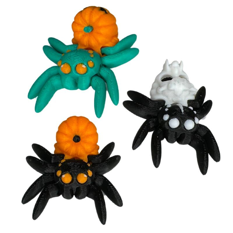 Endertoys Halloween Spiders Detailed Pocket Pets Cinderwing3D | Realistic 3D Printed Articulating Mini Fidget Animals Great Gift and Desk Figure