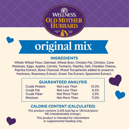 Wellness Original Mix Dog Biscuits, Natural, Training Treats, Four Flavors, Large Size, (20 Pound Box)