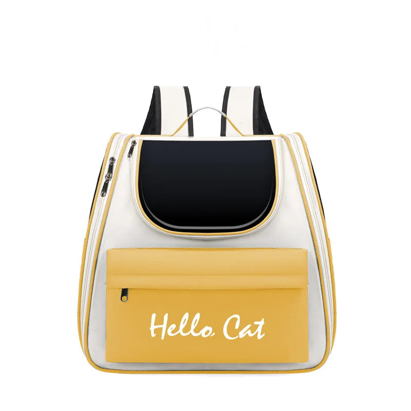 Cat Bag Large Capacity Convenient for Pets to Go Out Portable Breathable Double-Shoulder Hand-Held Pet Backpack